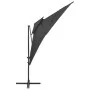 Cantilever parasol with anthracite double cover 250x250 cm by vidaXL, Umbrellas - Ref: Foro24-312362, Price: 135,86 €, Discou...
