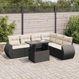 Set de sofás de jardín 7 pzas con cojines ratán sintético negro von , Gartensets - Ref: Foro24-3326647, Preis: 495,91 €, Raba...