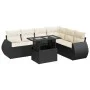 Set de sofás de jardín 7 pzas con cojines ratán sintético negro by , Garden sets - Ref: Foro24-3326647, Price: 495,91 €, Disc...