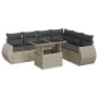 Set de sofás de jardín 7 pzas con cojines ratán PE gris claro by , Garden sets - Ref: Foro24-3326653, Price: 536,94 €, Discou...