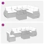 Set de sofás de jardín 7 pzas con cojines ratán PE gris claro von , Gartensets - Ref: Foro24-3326653, Preis: 546,77 €, Rabatt: %