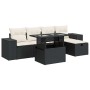 Set de sofás de jardín 6 piezas y cojines ratán sintético negro by , Garden sets - Ref: Foro24-3327926, Price: 407,14 €, Disc...