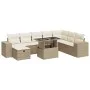 Set de sofás de jardín con cojines 9 pzas ratán sintético beige by , Garden sets - Ref: Foro24-3327958, Price: 709,67 €, Disc...