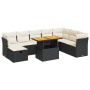 Set sofás jardín y cojines 9 pzas ratán sintético acacia negro by , Garden sets - Ref: Foro24-3327987, Price: 562,81 €, Disco...