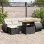 Set sofás jardín y cojines 8 pzas ratán sintético acacia negro by , Garden sets - Ref: Foro24-3328057, Price: 479,40 €, Disco...