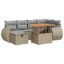 Set sofás jardín y cojines 8 pzas ratán sintético acacia beige von , Gartensets - Ref: Foro24-3328060, Preis: 501,71 €, Rabat...