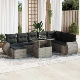 Set de sofás de jardín con cojines 9 pzas ratán sintético gris by , Garden sets - Ref: Foro24-3326691, Price: 595,72 €, Disco...