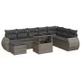 Set de sofás de jardín con cojines 9 pzas ratán sintético gris von , Gartensets - Ref: Foro24-3326691, Preis: 595,72 €, Rabat...