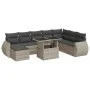 Set muebles jardín 9 pzas y cojines ratán sintético gris claro by , Garden sets - Ref: Foro24-3326693, Price: 686,95 €, Disco...