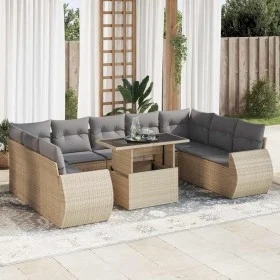 Juego de sofás jardín con cojines beige 10 pzas ratán sintético von , Gartensets - Ref: Foro24-3326700, Preis: 764,87 €, Raba...
