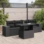 Set de muebles de jardín 5 pzas y cojines ratán sintético negro de , Conjuntos de jardín - Ref: Foro24-3326716, Precio: 400,3...