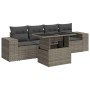 Juego de sofás jardín con cojines 5 pzas ratán sintético gris von , Gartensets - Ref: Foro24-3326721, Preis: 374,45 €, Rabatt: %