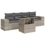 Set de sofás jardín y cojines 5 pzas ratán sintético gris claro by , Garden sets - Ref: Foro24-3326723, Price: 387,59 €, Disc...