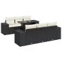 Set de sofás de jardín 7 pzas con cojines ratán sintético negro by , Garden sets - Ref: Foro24-3326737, Price: 534,95 €, Disc...