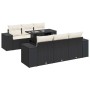 Set de sofás de jardín 7 pzas con cojines ratán sintético negro by , Garden sets - Ref: Foro24-3326737, Price: 523,80 €, Disc...