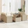 Set sofás de jardín 7 piezas y cojines ratán sintético beige von , Gartensets - Ref: Foro24-3326749, Preis: 597,22 €, Rabatt: %