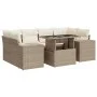 Set sofás de jardín 7 piezas y cojines ratán sintético beige von , Gartensets - Ref: Foro24-3326749, Preis: 597,22 €, Rabatt: %