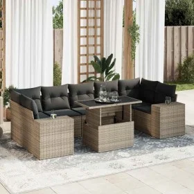 Set de sofás de jardín y cojines 8 piezas ratán sintético gris by , Garden sets - Ref: Foro24-3326761, Price: 556,88 €, Disco...