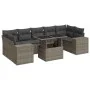 Set de sofás de jardín y cojines 8 piezas ratán sintético gris by , Garden sets - Ref: Foro24-3326761, Price: 556,88 €, Disco...