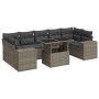 Set de sofás de jardín y cojines 8 piezas ratán sintético gris by , Garden sets - Ref: Foro24-3326761, Price: 546,90 €, Disco...