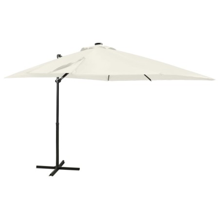 Sombrilla de jardín voladiza con palo y luces LED arena 250 cm by vidaXL, Umbrellas - Ref: Foro24-312320, Price: 180,08 €, Di...