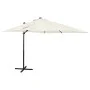 Gartenschirm mit ausladendem Stiel und LED-Lichtern, Sandfarben, 250 cm. von vidaXL, Sonnenschirme - Ref: Foro24-312320, Prei...