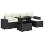 Set de sofás de jardín 6 piezas y cojines ratán sintético negro von , Gartensets - Ref: Foro24-3326777, Preis: 421,31 €, Raba...