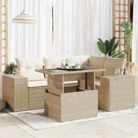 Juego de sofás jardín con cojines 5 pzas ratán sintético beige von , Gartensets - Ref: Foro24-3326789, Preis: 469,20 €, Rabat...