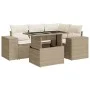 Juego de sofás jardín con cojines 5 pzas ratán sintético beige by , Garden sets - Ref: Foro24-3326789, Price: 469,20 €, Disco...