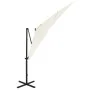 Gartenschirm mit ausladendem Stiel und LED-Lichtern, Sandfarben, 250 cm. von vidaXL, Sonnenschirme - Ref: Foro24-312320, Prei...