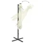 Gartenschirm mit ausladendem Stiel und LED-Lichtern, Sandfarben, 250 cm. von vidaXL, Sonnenschirme - Ref: Foro24-312320, Prei...
