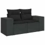 Set de sofás de jardín 7 pzas con cojines ratán sintético negro by , Garden sets - Ref: Foro24-3326806, Price: 525,71 €, Disc...
