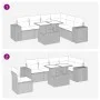 Set de sofás de jardín 7 pzas con cojines ratán sintético negro by , Garden sets - Ref: Foro24-3326806, Price: 525,71 €, Disc...