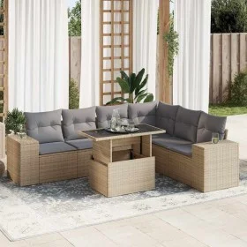 Set sofás de jardín 7 piezas y cojines ratán sintético beige von , Gartensets - Ref: Foro24-3326810, Preis: 537,37 €, Rabatt: %