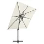 Sombrilla de jardín voladiza con palo y luces LED arena 250 cm by vidaXL, Umbrellas - Ref: Foro24-312320, Price: 177,45 €, Di...