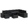 Set de sofás de jardín con cojines 9 pzas ratán sintético negro by , Garden sets - Ref: Foro24-3326846, Price: 621,50 €, Disc...