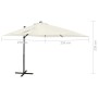 Sombrilla de jardín voladiza con palo y luces LED arena 250 cm by vidaXL, Umbrellas - Ref: Foro24-312320, Price: 180,08 €, Di...