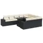 Set de sofás de jardín 11 pzas y cojines ratán sintético negro by , Garden sets - Ref: Foro24-3326867, Price: 748,69 €, Disco...
