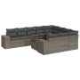 Set de sofás de jardín 11 pzas y cojines ratán sintético gris by , Garden sets - Ref: Foro24-3326871, Price: 747,68 €, Discou...
