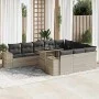 Set de sofás de jardín 11 pzas y cojines ratán sintético gris by , Garden sets - Ref: Foro24-3326873, Price: 899,19 €, Discou...