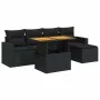 Set de sofás de jardín 6 piezas y cojines ratán sintético negro by , Garden sets - Ref: Foro24-3327023, Price: 428,07 €, Disc...
