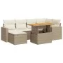 Set sofás de jardín 7 piezas y cojines ratán sintético beige von , Gartensets - Ref: Foro24-3327061, Preis: 529,91 €, Rabatt: %