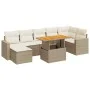 Set de sofás de jardín y cojines 8 piezas ratán sintético beige by , Garden sets - Ref: Foro24-3327068, Price: 587,46 €, Disc...