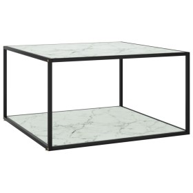 Schwarzer Couchtisch mit weißem Marmorglas 90x90x50 cm von vidaXL, Couchtisch - Ref: Foro24-322913, Preis: 83,73 €, Rabatt: %