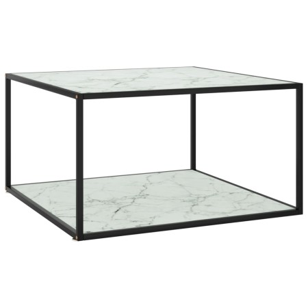 Schwarzer Couchtisch mit weißem Marmorglas 90x90x50 cm von vidaXL, Couchtisch - Ref: Foro24-322913, Preis: 83,73 €, Rabatt: %