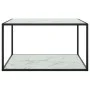 Schwarzer Couchtisch mit weißem Marmorglas 90x90x50 cm von vidaXL, Couchtisch - Ref: Foro24-322913, Preis: 83,09 €, Rabatt: %