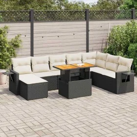 Set de sofás de jardín con cojines 9 pzas ratán sintético negro by , Garden sets - Ref: Foro24-3327185, Price: 560,50 €, Disc...