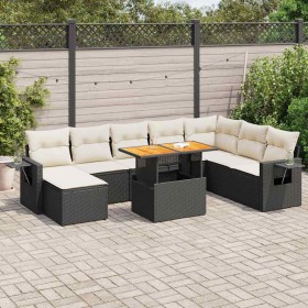Set de sofás de jardín con cojines 9 pzas ratán sintético negro von , Gartensets - Ref: Foro24-3327185, Preis: 567,73 €, Raba...
