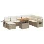 Set de sofás de jardín con cojines 9 pzas ratán sintético beige by , Garden sets - Ref: Foro24-3327187, Price: 673,12 €, Disc...