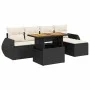 Set de sofás de jardín 6 piezas y cojines ratán sintético negro von , Gartensets - Ref: Foro24-3327248, Preis: 412,44 €, Raba...